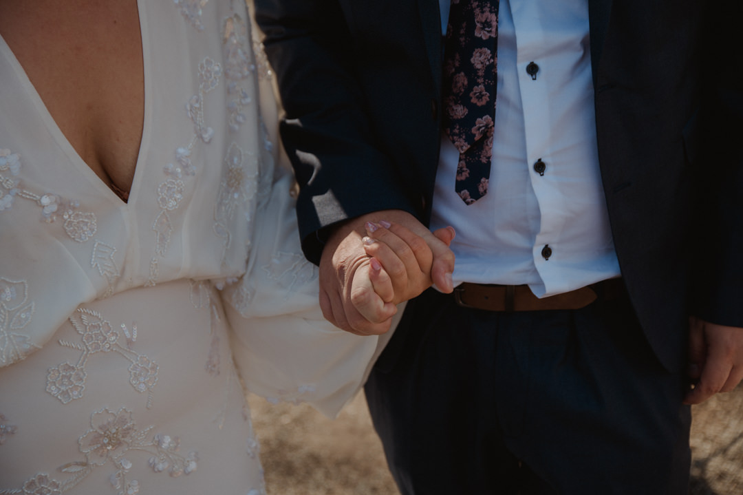 tokyo park elopement - holding their hands 